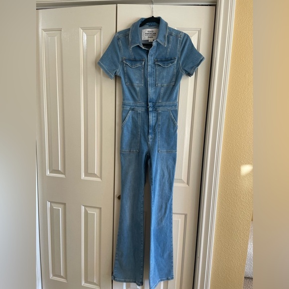 Zara Pants - Good American Zara Sculpting Denim Stretch Jumpusit size 2/M NWT